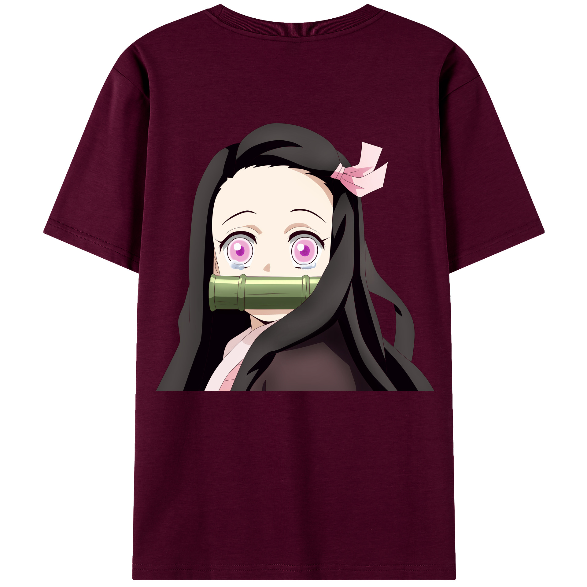 （画像用） 鬼滅の刃（きめつのやいば）竈門 禰󠄀豆子／かまど ねずこ Kamado Nezuko レディース半袖Tシャツ(バックプリント)